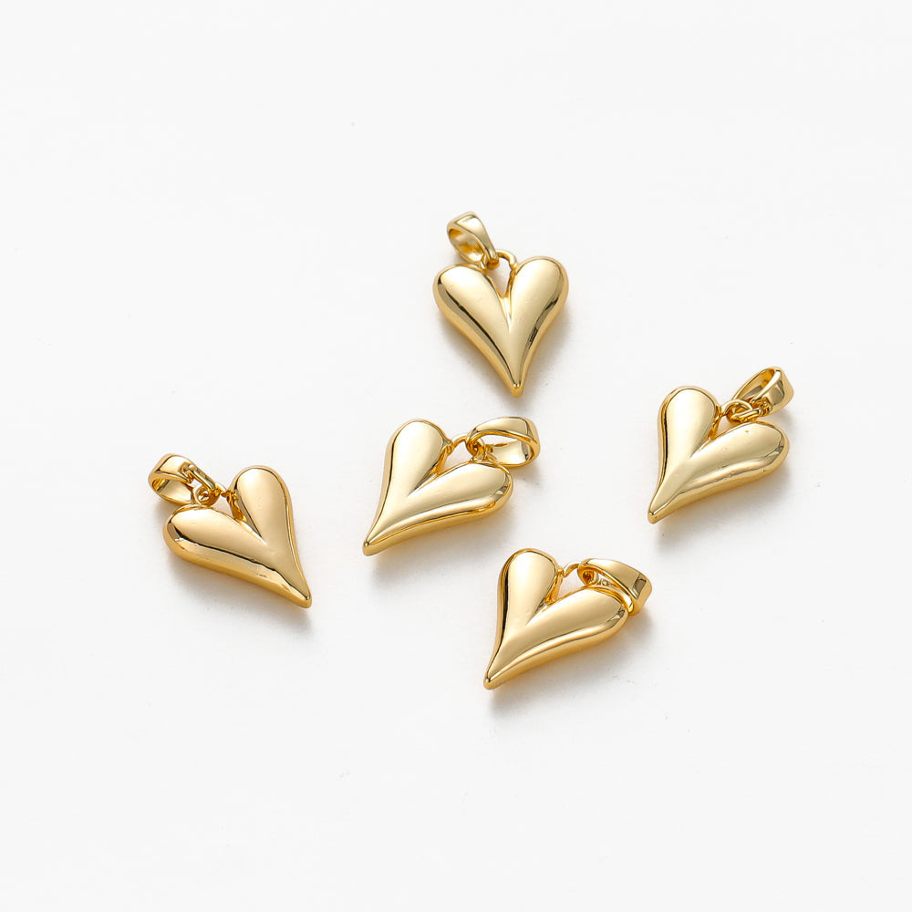 18k Gold Hearted Earrings