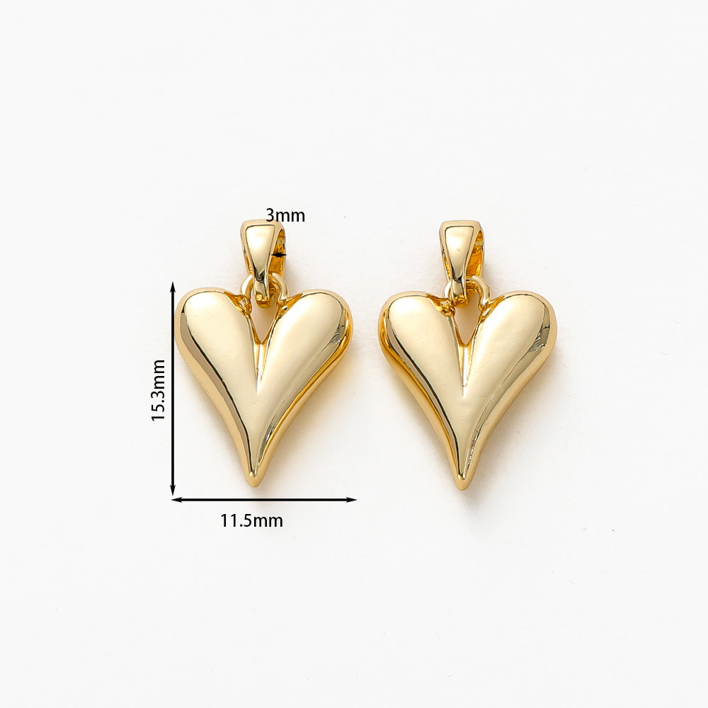 18k Gold Hearted Earrings